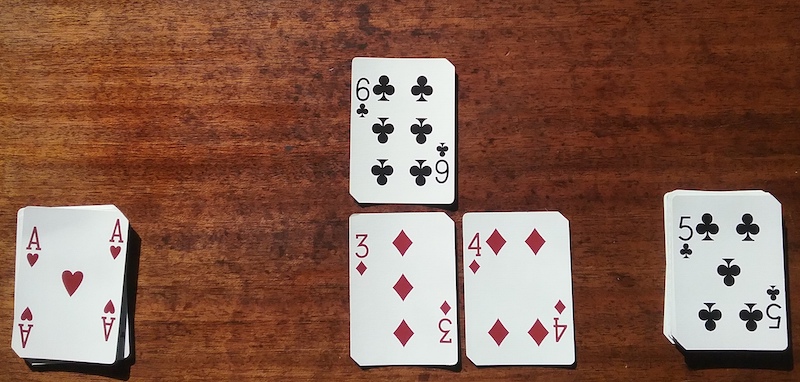 The position after three moves.